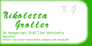 nikoletta groller business card